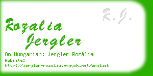 rozalia jergler business card